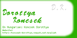 dorottya koncsek business card